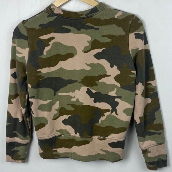 Madewell Soft Crewneck Sweatshirt Camo Print J8695 Size XS Long Sleeve Shirt Top - Picture 6 of 10